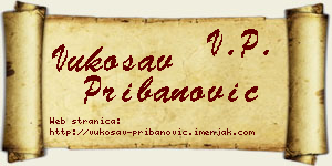 Vukosav Pribanović vizit kartica